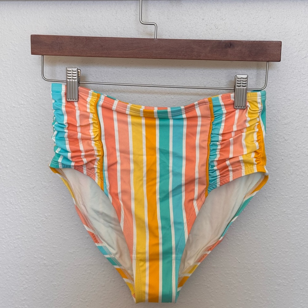 Matilda Jane colorful coast Striped High-Waisted Bikini Bottom
